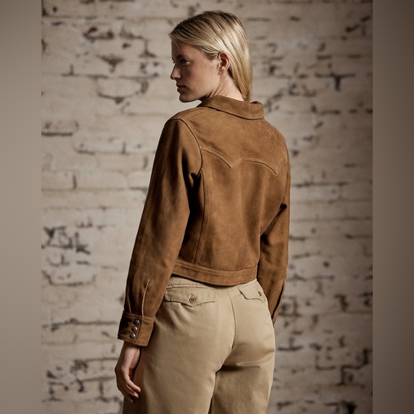 Ralph Lauren  RRL Stiles Sheep Suede 100% jacket Size 3 - Picture 5 of 16